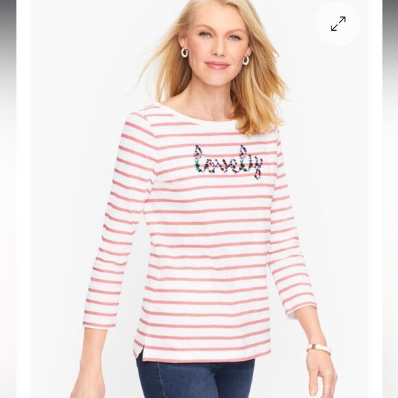 Talbots Tops - Talbots COTTON 'LOVELY' TEE petite large